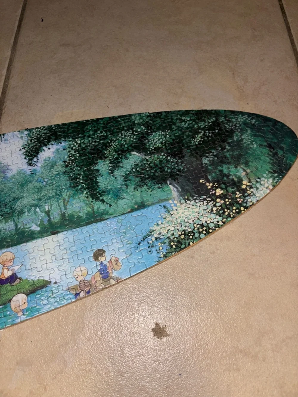 Vintage 1995 Display Puzzle Precious Moments Grandpa's Island Spring Panorama